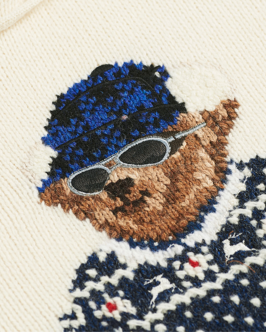 Herr | Tröjor | Polo Ralph Lauren | Ski Bear Knitted Hoodie Cream