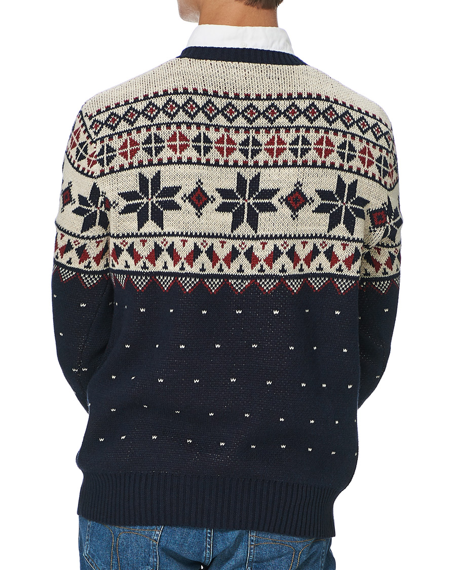 Herr | Tröjor | Polo Ralph Lauren | Wool Snowflake Knitted Sweater Navy