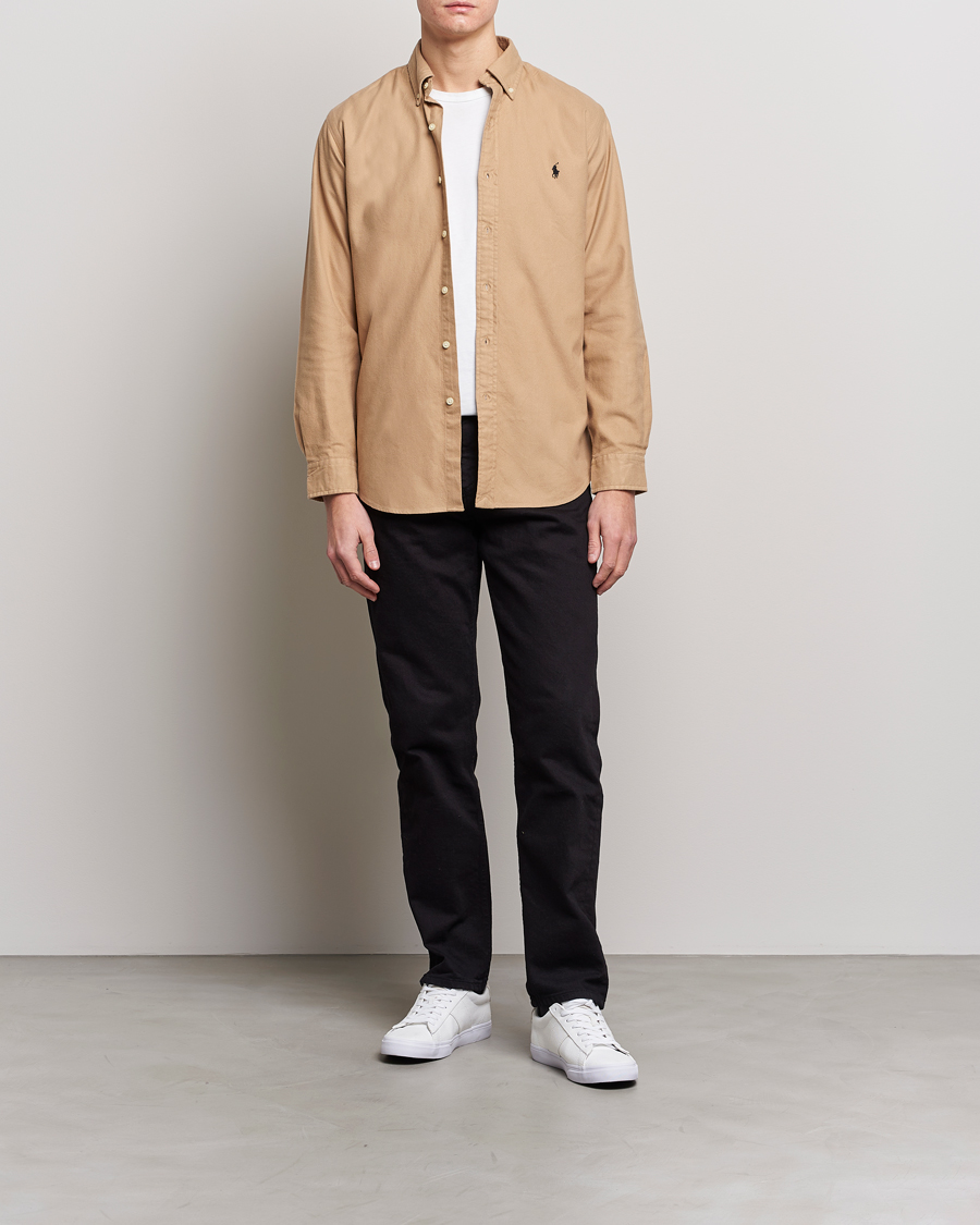 Herr | Casual | Polo Ralph Lauren | Custom Fit Brushed Flannel Shirt Vintage Khaki