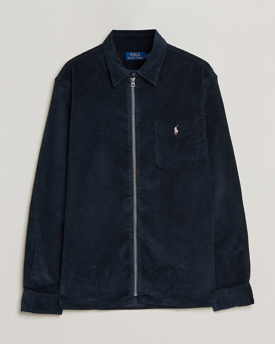 Herr | Skjortor | Polo Ralph Lauren | Corduroy Full Zip Overshirt Navy