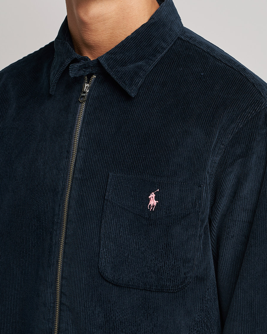 Herr | Skjortor | Polo Ralph Lauren | Corduroy Full Zip Overshirt Navy