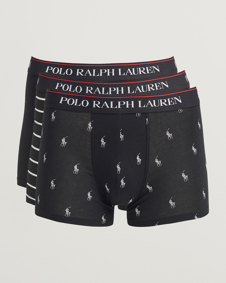 Herr | Underkläder | Polo Ralph Lauren | 3-Pack Trunk Black/Stripe/Pony