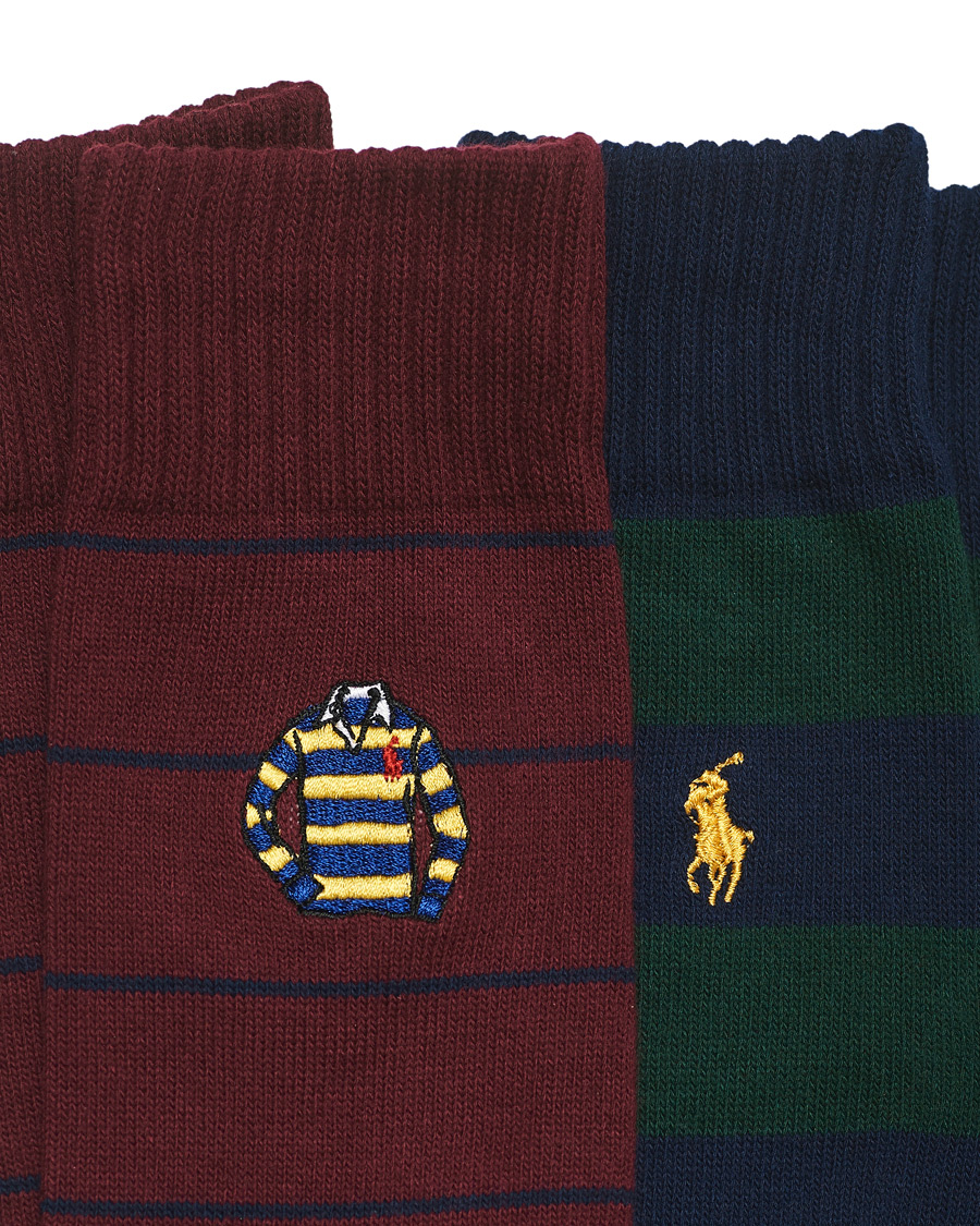 Herr | Underkläder | Polo Ralph Lauren | 2-Pack Embroidered Rugby Shirt Socks Wine