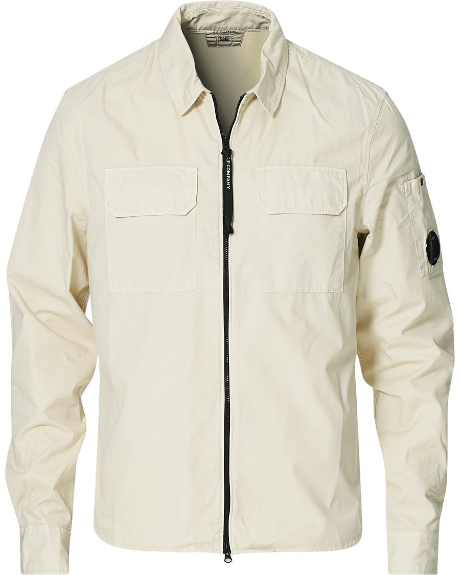 Herr | Skjortor | C.P. Company | Garment Dyed Overshirt Ecru