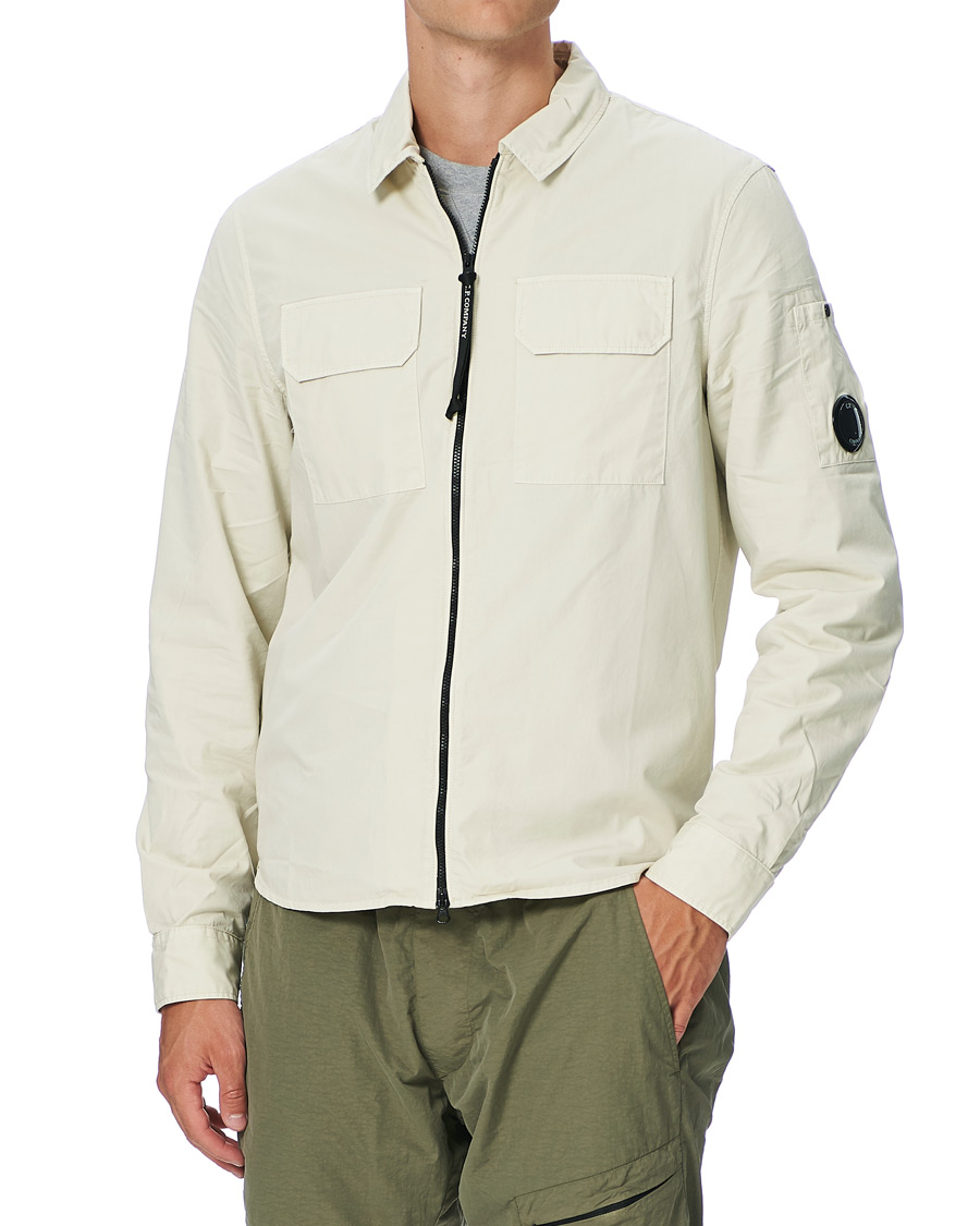 Herr | Skjortor | C.P. Company | Garment Dyed Overshirt Ecru