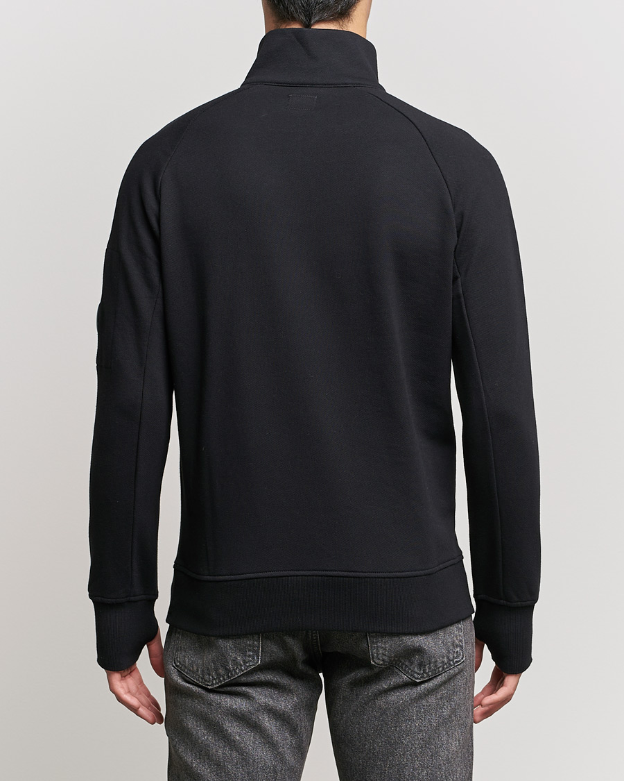 Herr | Tröjor | C.P. Company | Diagonal Raised Fleece Half Zip Lens Sweatshirt Black