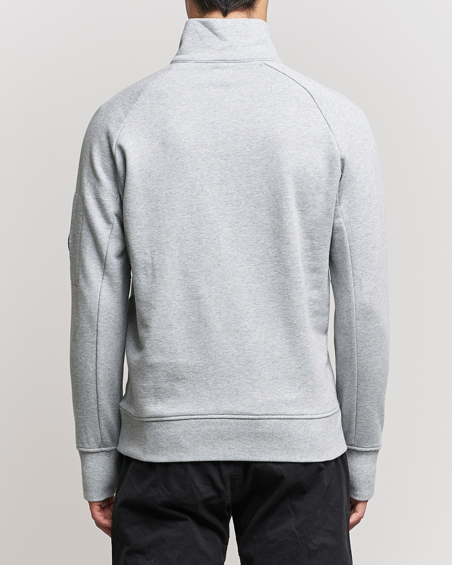 Herr | Tröjor | C.P. Company | Diagonal Raised Fleece Half Zip Lens Sweatshirt Grey Mel