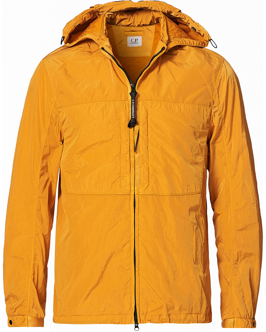 Herr | Jackor | C.P. Company | Chrome Garment Dyed Nylon Hooded Overshirt Orange