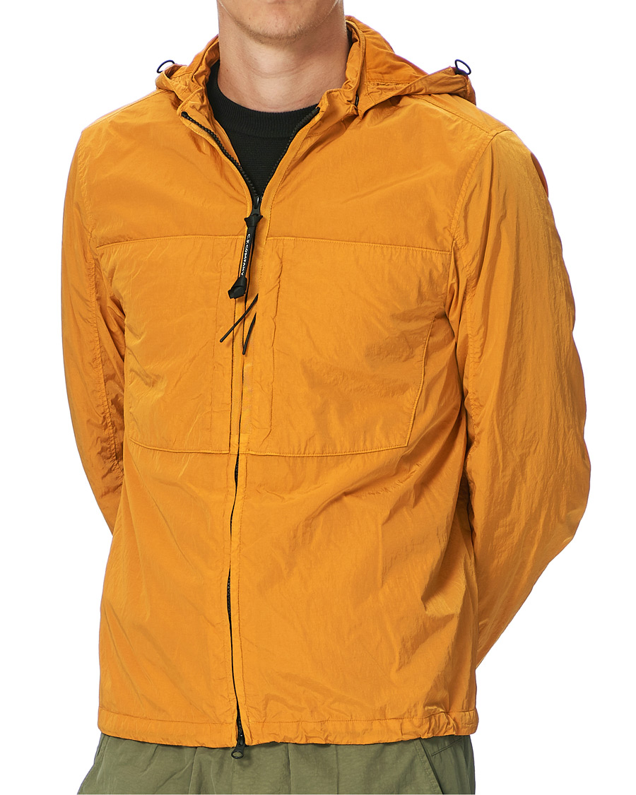 Herr | Jackor | C.P. Company | Chrome Garment Dyed Nylon Hooded Overshirt Orange