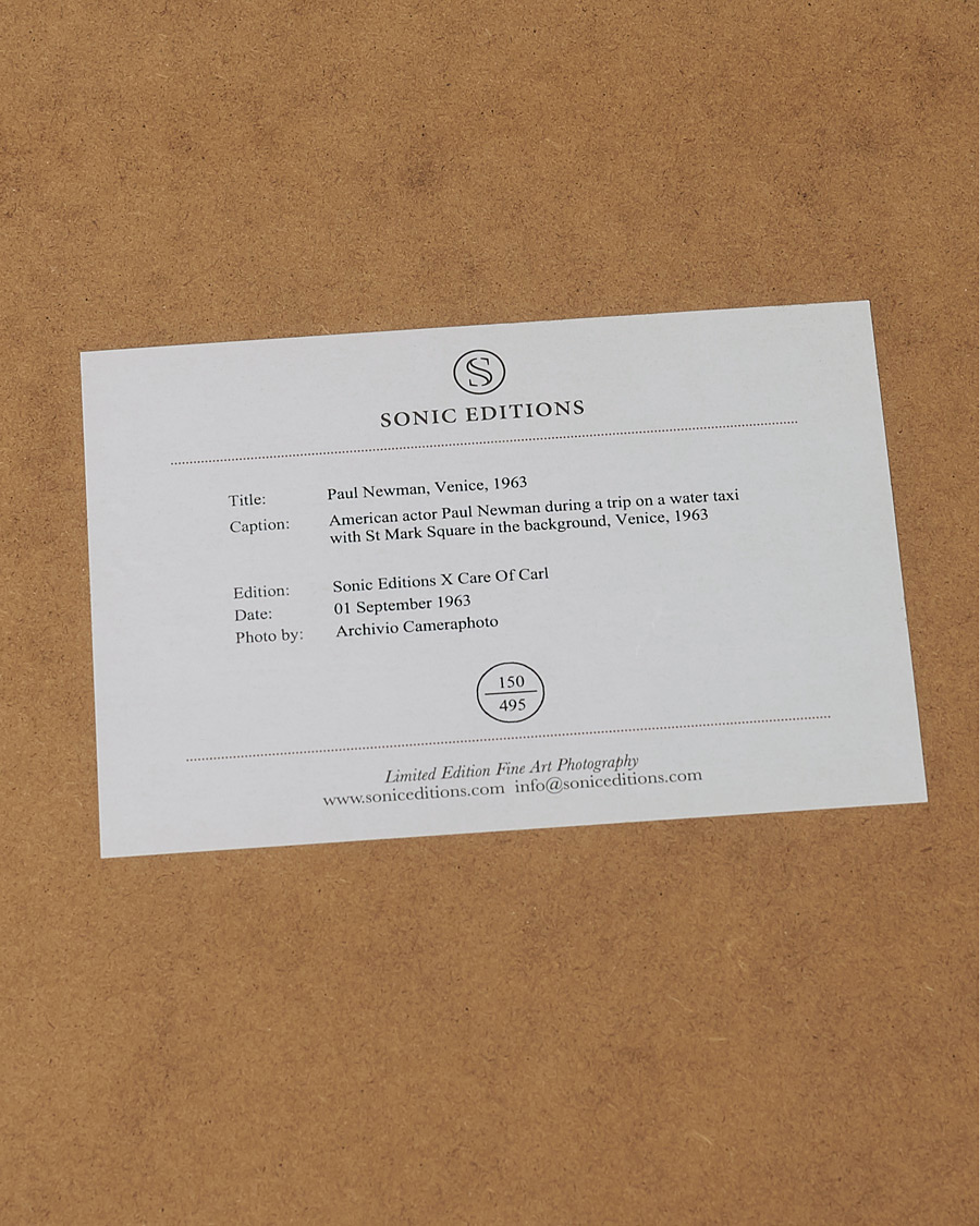 Herr | | Sonic Editions | Framed Paul Newman Venice 1963