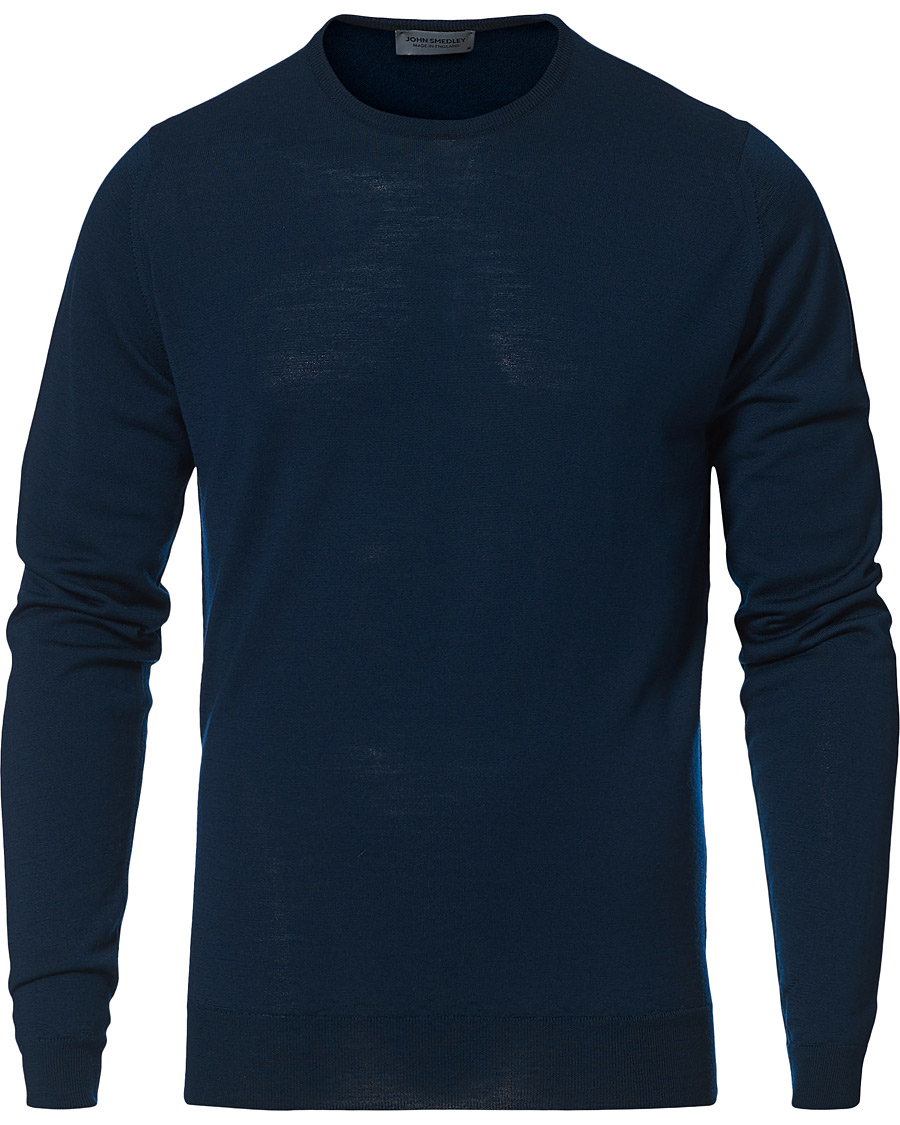 Herr | Tröjor | John Smedley | Lundy Extra Fine Merino Crew Neck Orion Green