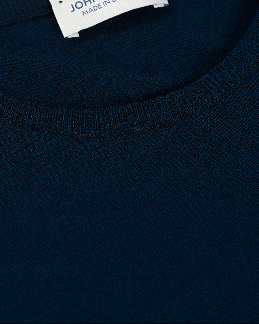 Herr | Tröjor | John Smedley | Lundy Extra Fine Merino Crew Neck Orion Green