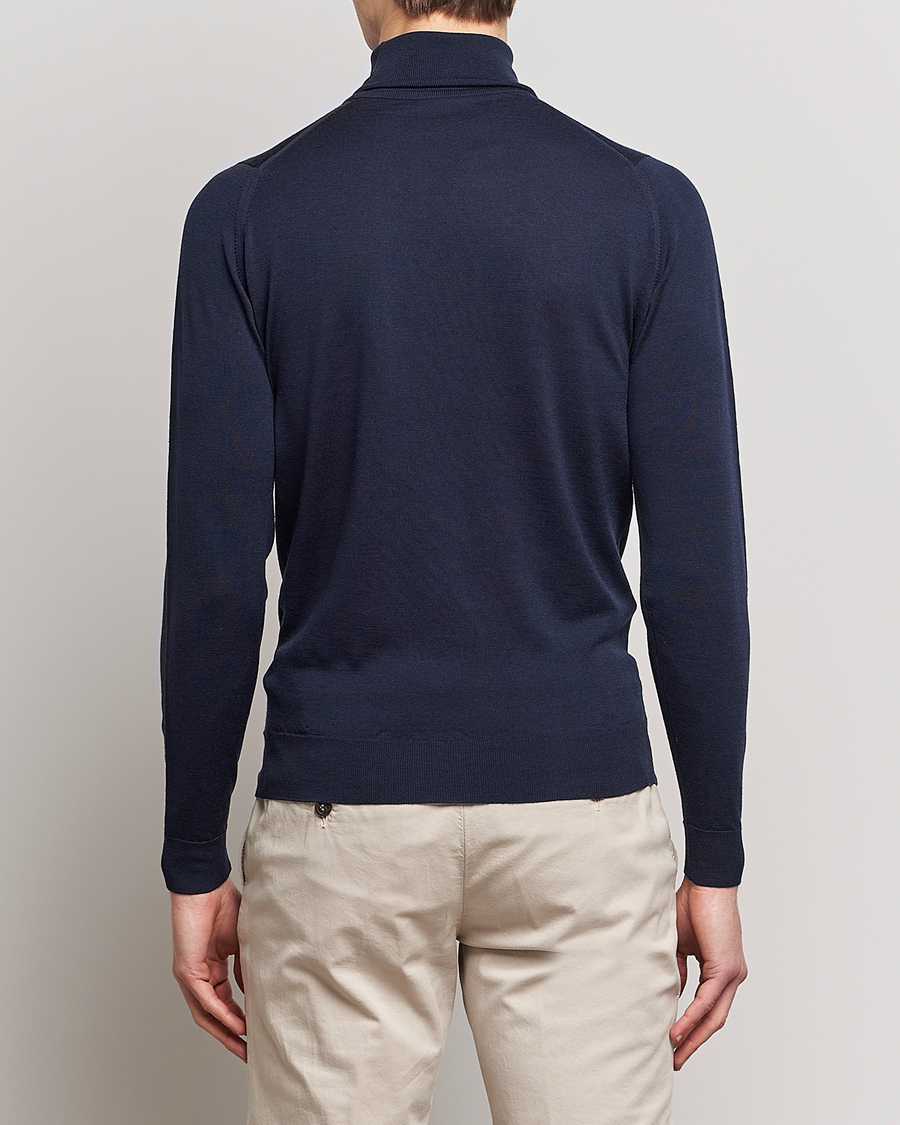 Herr | Tröjor | John Smedley | Cherwell Extra Fine Merino Rollneck Midnight