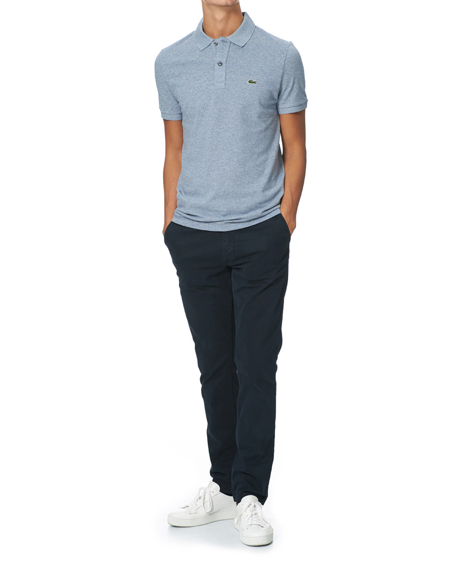 Herr | Pikéer | Lacoste | Slim Fit Polo Piké Light Indigo Blue