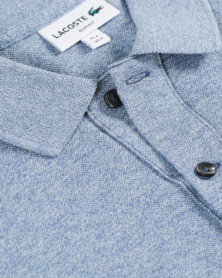 Herr | Pikéer | Lacoste | Slim Fit Polo Piké Light Indigo Blue
