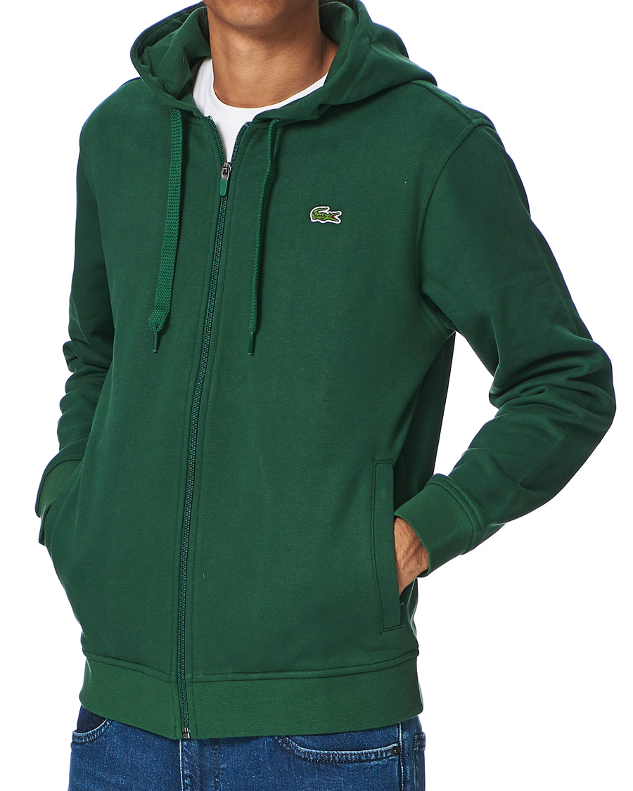 Herr | Tröjor | Lacoste | Full Zip Hood Vert Green