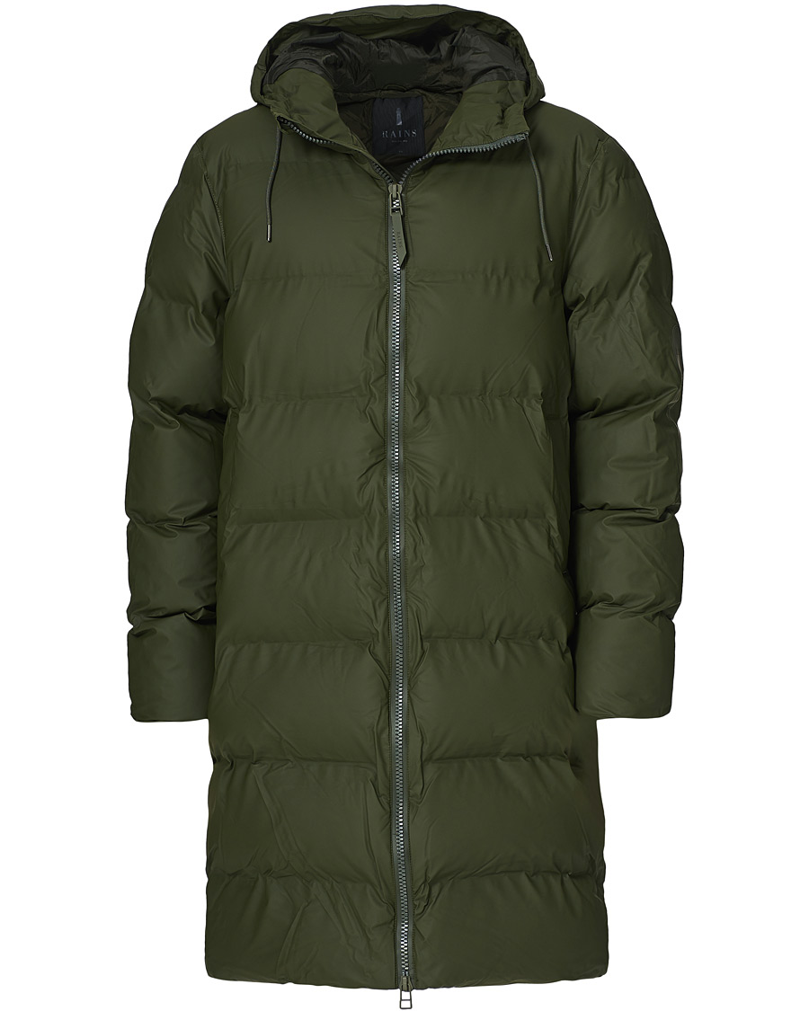 Herr | Jackor | RAINS | Waterproof Long Puffer Jacket Green