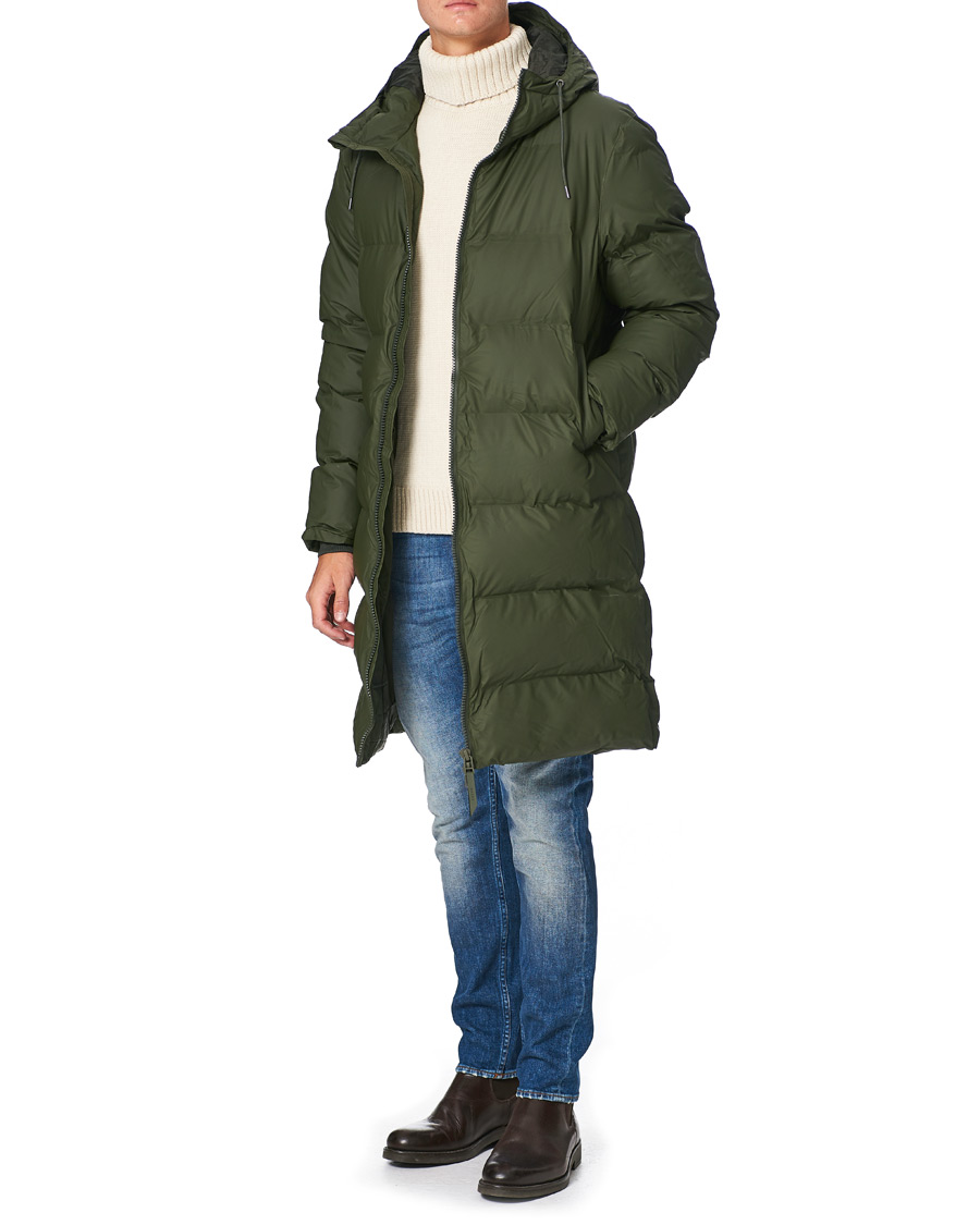 Herr | Jackor | RAINS | Waterproof Long Puffer Jacket Green