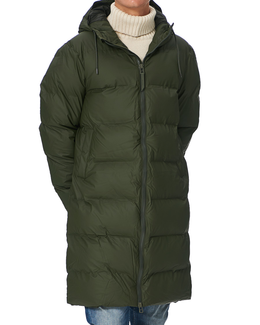 Herr | Jackor | RAINS | Waterproof Long Puffer Jacket Green