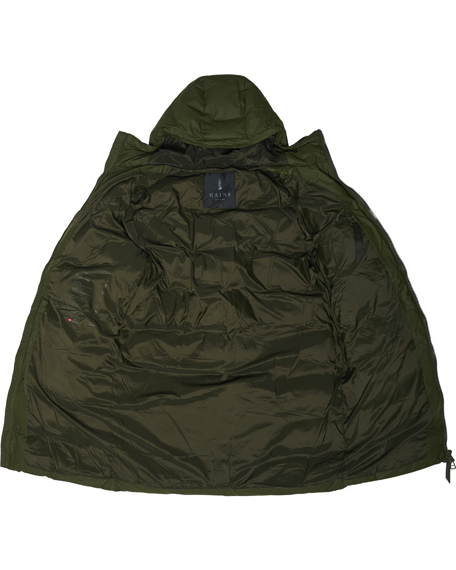 Herr | Jackor | RAINS | Waterproof Long Puffer Jacket Green