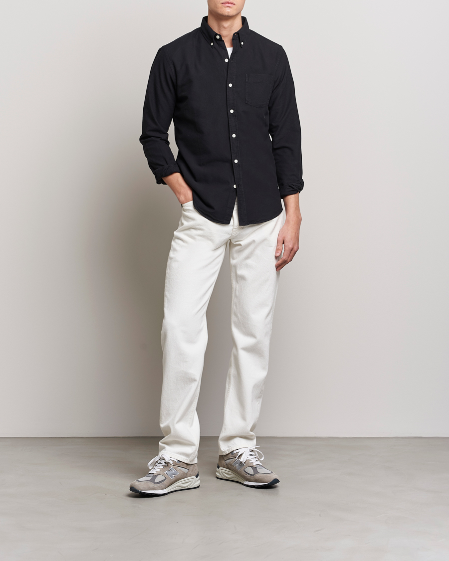 Herr | Skjortor | Colorful Standard | Classic Organic Oxford Button Down Shirt Deep Black
