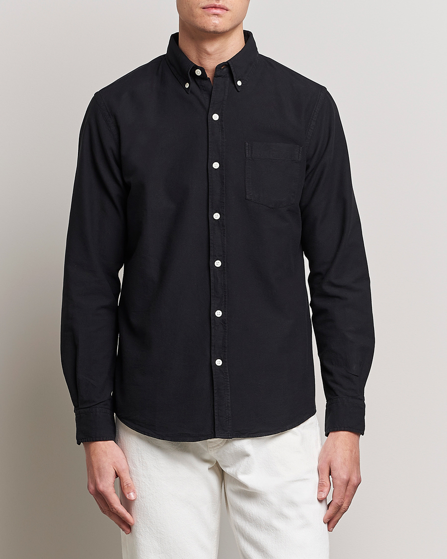 Herr | Basics | Colorful Standard | Classic Organic Oxford Button Down Shirt Deep Black