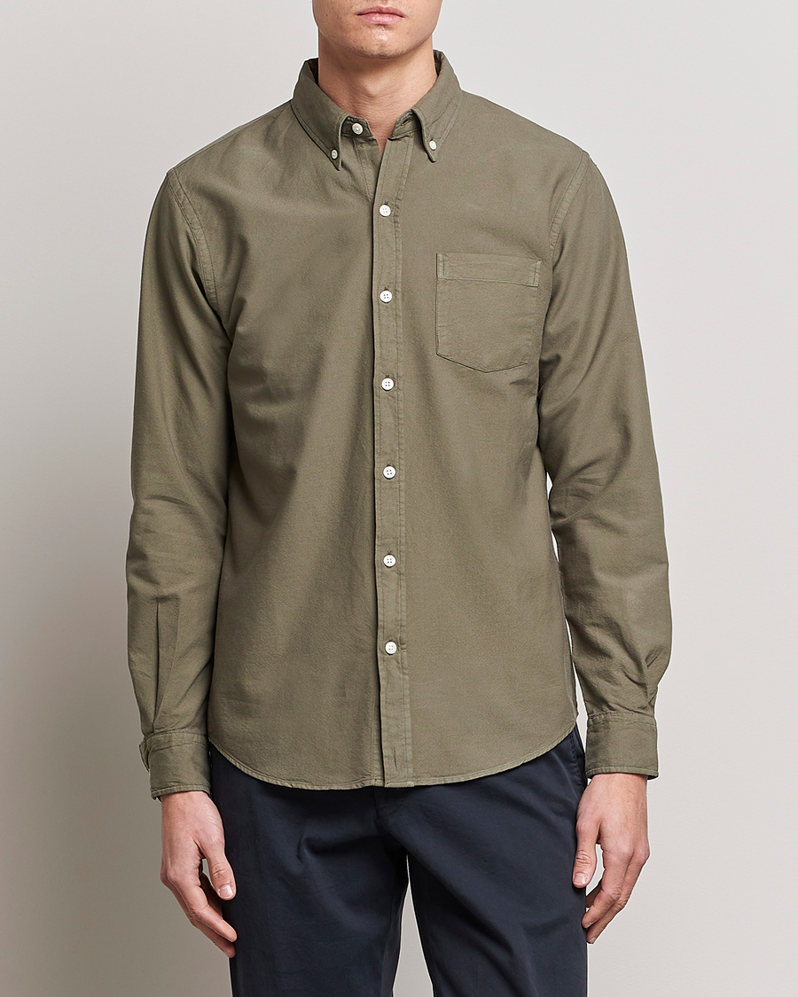 Herr | Kläder | Colorful Standard | Classic Organic Oxford Button Down Shirt Dusty Olive