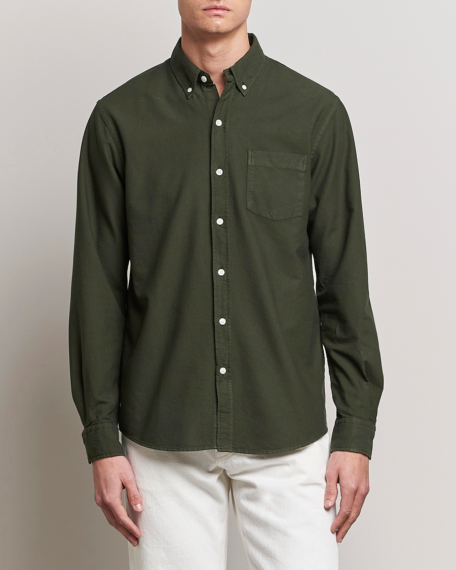 Herr | Contemporary Creators | Colorful Standard | Classic Organic Oxford Button Down Shirt Hunter Green