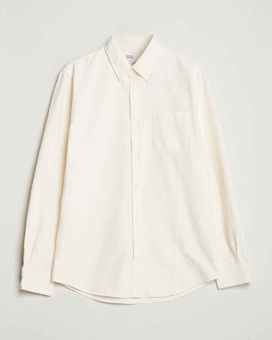 Herr | Skjortor | Colorful Standard | Classic Organic Oxford Button Down Shirt Ivory White