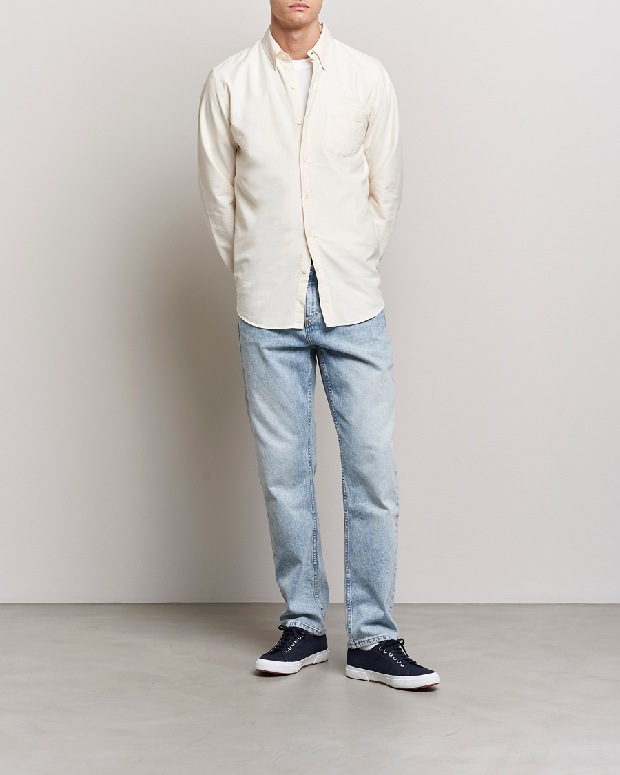 Herr | Oxfordskjortor | Colorful Standard | Classic Organic Oxford Button Down Shirt Ivory White