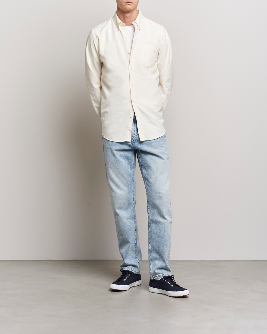 Herr | Skjortor | Colorful Standard | Classic Organic Oxford Button Down Shirt Ivory White