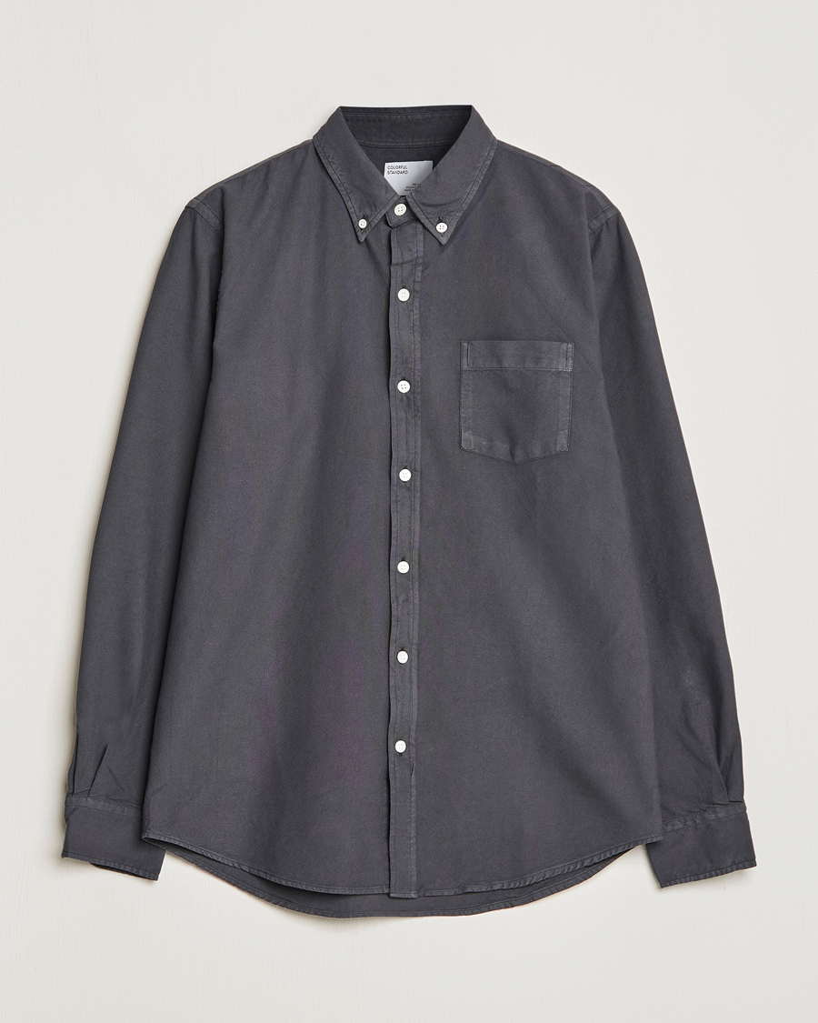 Herr | Skjortor | Colorful Standard | Classic Organic Oxford Button Down Shirt Lava Grey