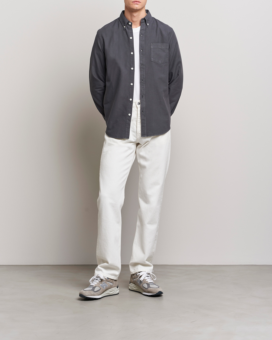 Herr | Skjortor | Colorful Standard | Classic Organic Oxford Button Down Shirt Lava Grey