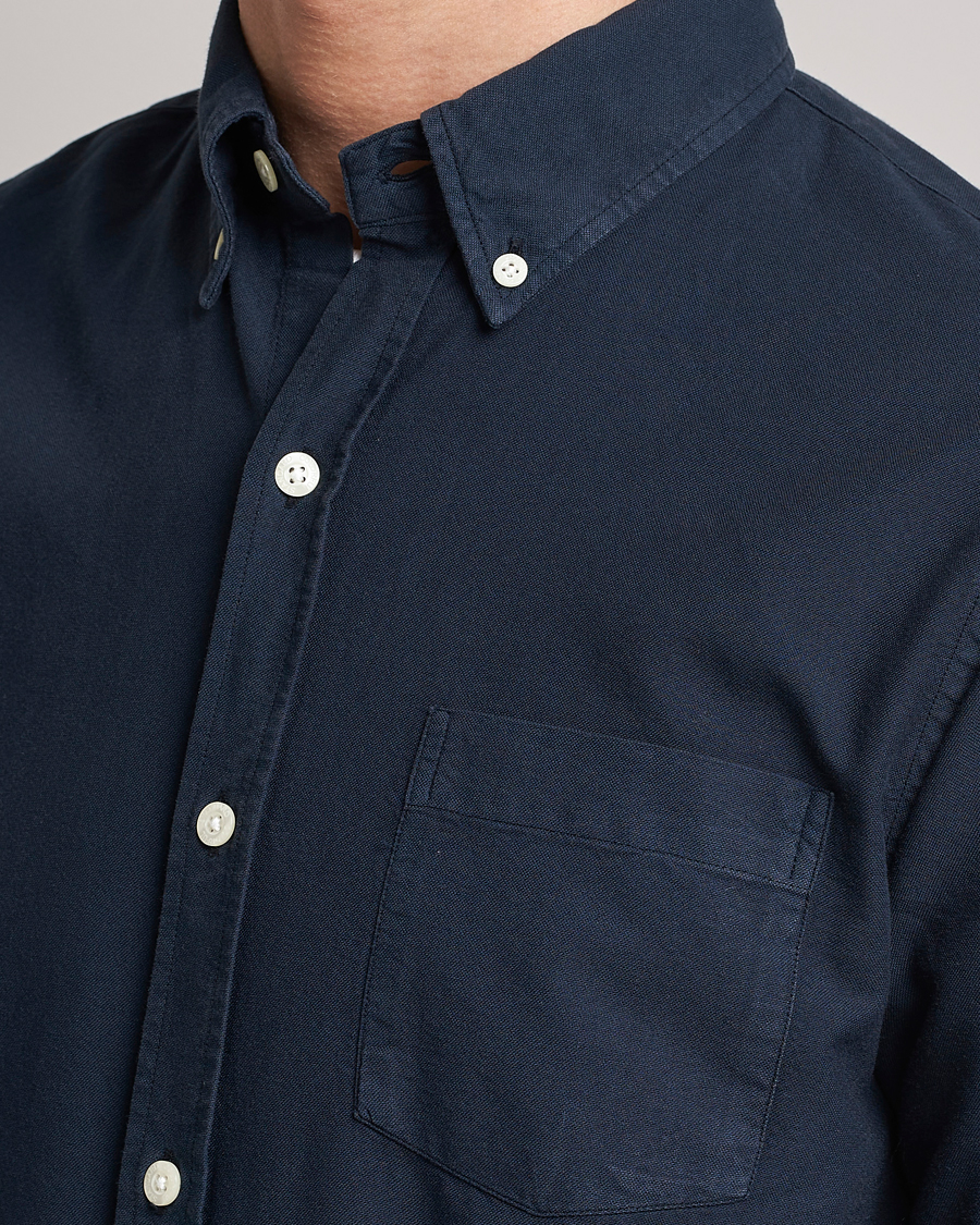 Herr | Skjortor | Colorful Standard | Classic Organic Oxford Button Down Shirt Navy Blue