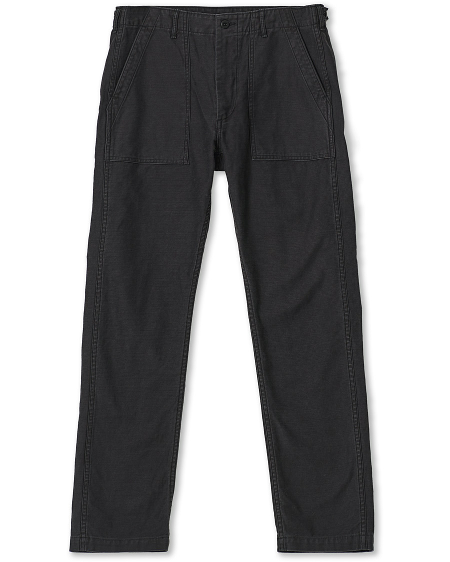 Herr | Byxor | orSlow | Slim Fit Original Sateen Fatigue Pants Black