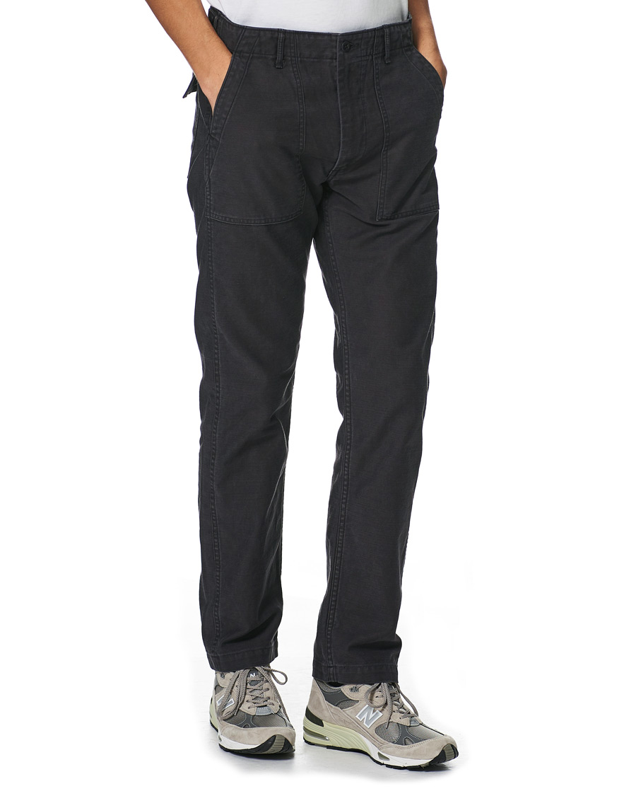 Herr | Byxor | orSlow | Slim Fit Original Sateen Fatigue Pants Black