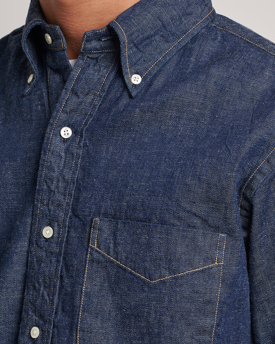 Herr | Skjortor | orSlow | Denim Button Down Shirt One Wash