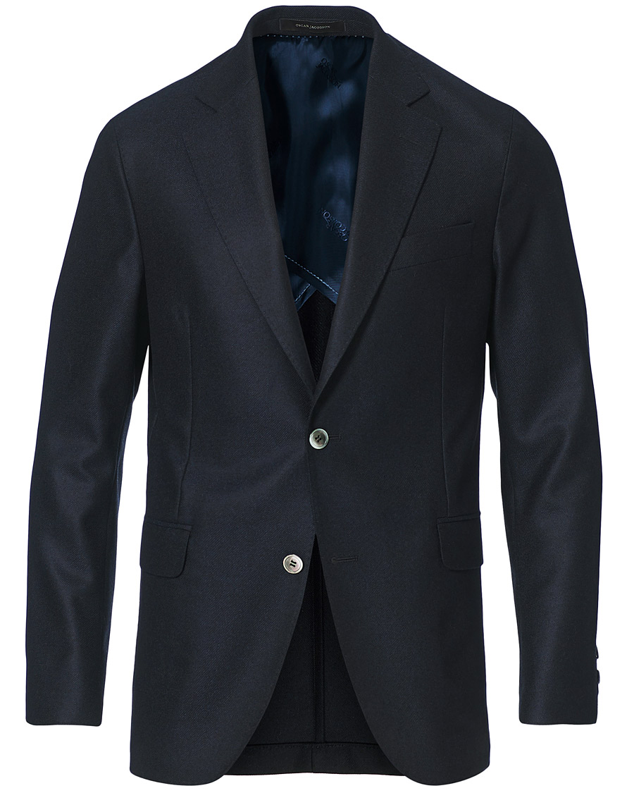 Herr | Kavajer | Oscar Jacobson | Ferry Loro Piana Wool/Cashmere Blazer Navy