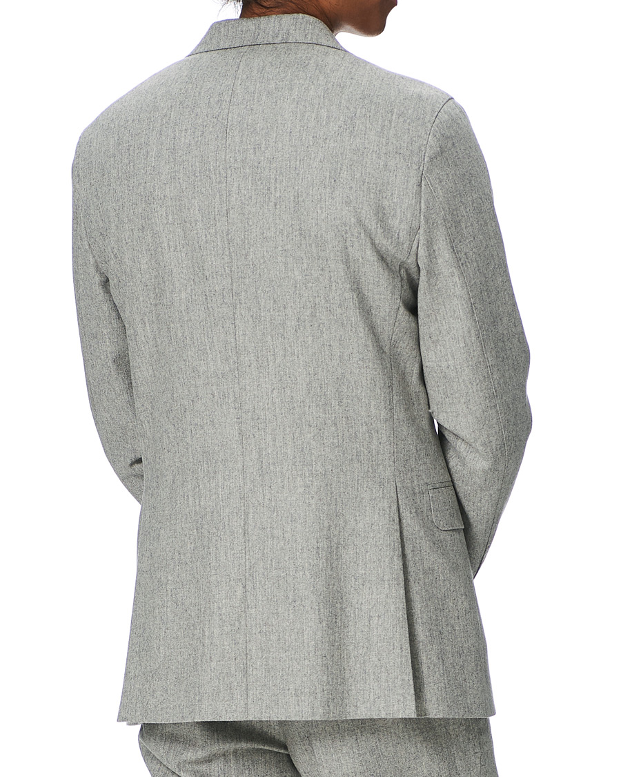 Herr | Kavajer | Oscar Jacobson | Ego Wool Flannel Blazer Light Grey