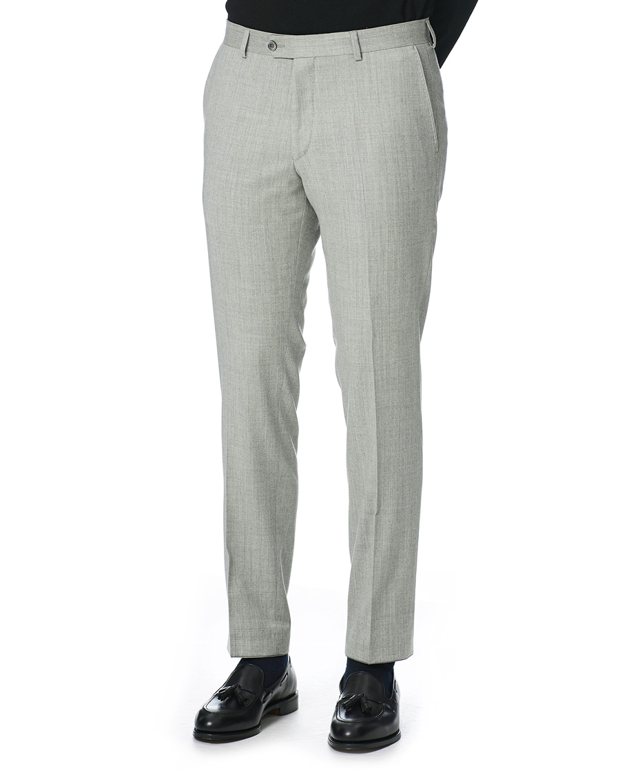 Herr | Kostymer | Oscar Jacobson | Egel Wool/Silk Patch Pocket Suit Light Grey