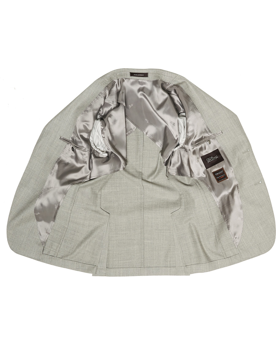Herr | Kostymer | Oscar Jacobson | Egel Wool/Silk Patch Pocket Suit Light Grey