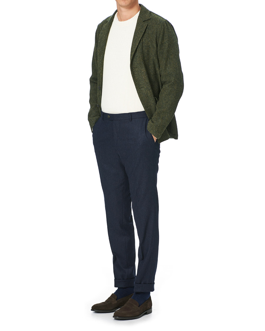 Herr | Jackor | Oscar Jacobson | Hector Moon Wool/Cotton Shirt Jacket Green