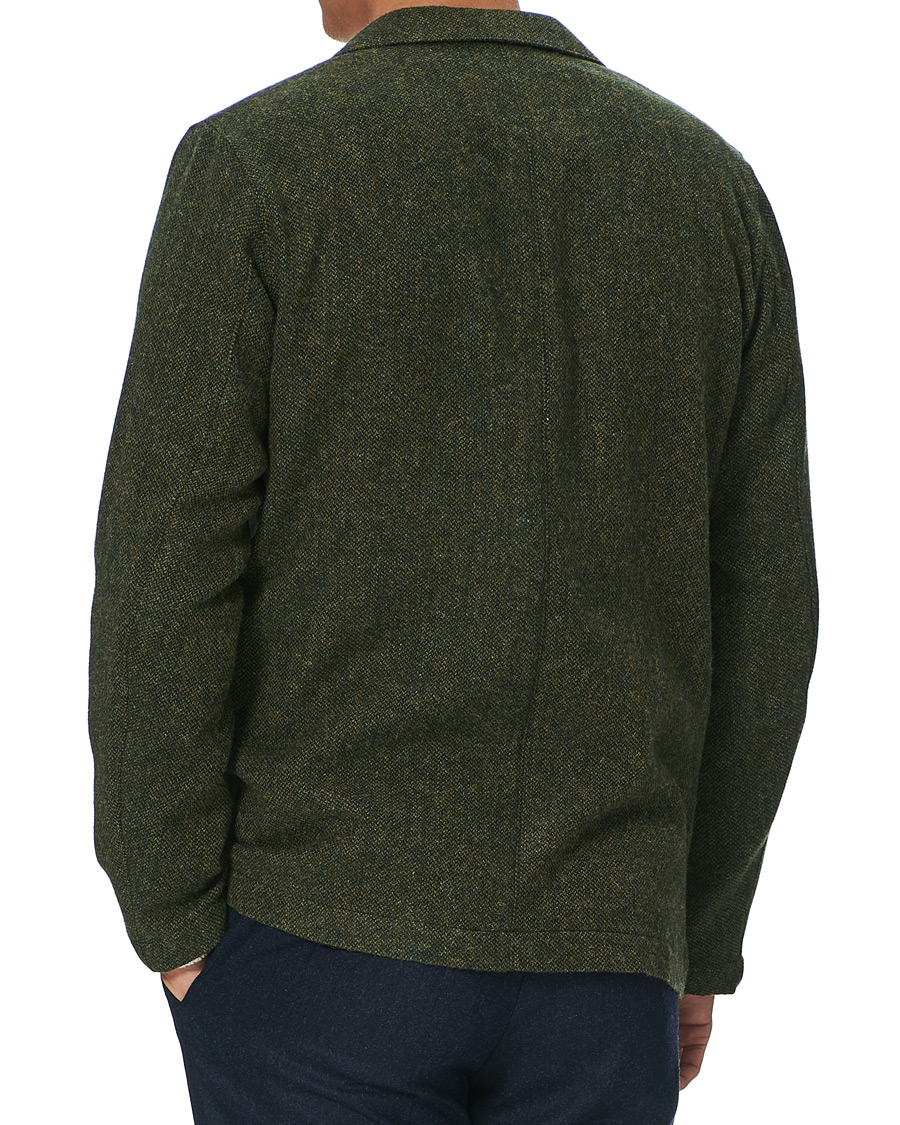 Herr | Jackor | Oscar Jacobson | Hector Moon Wool/Cotton Shirt Jacket Green