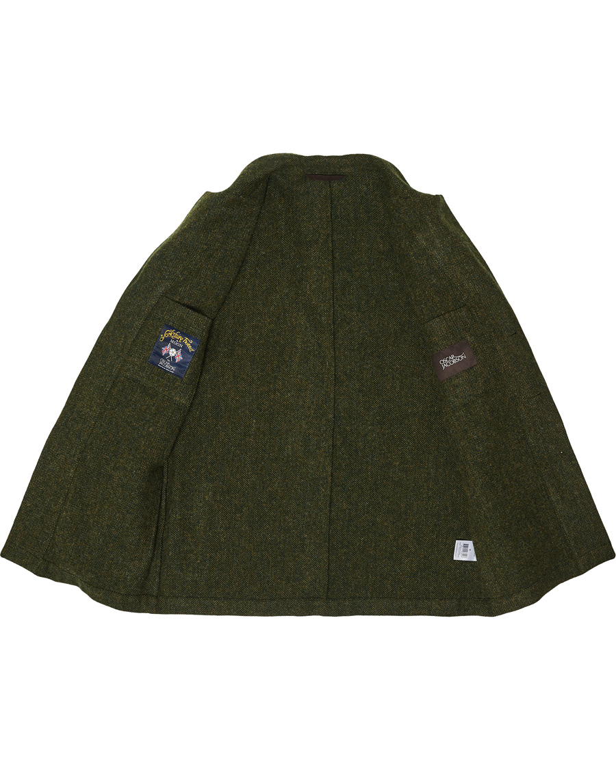 Herr | Jackor | Oscar Jacobson | Hector Moon Wool/Cotton Shirt Jacket Green
