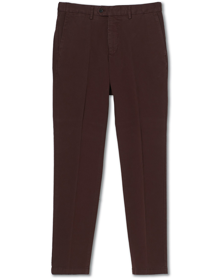Herr | Byxor | Oscar Jacobson | Danwick Side Adjusters Chino Burgundy