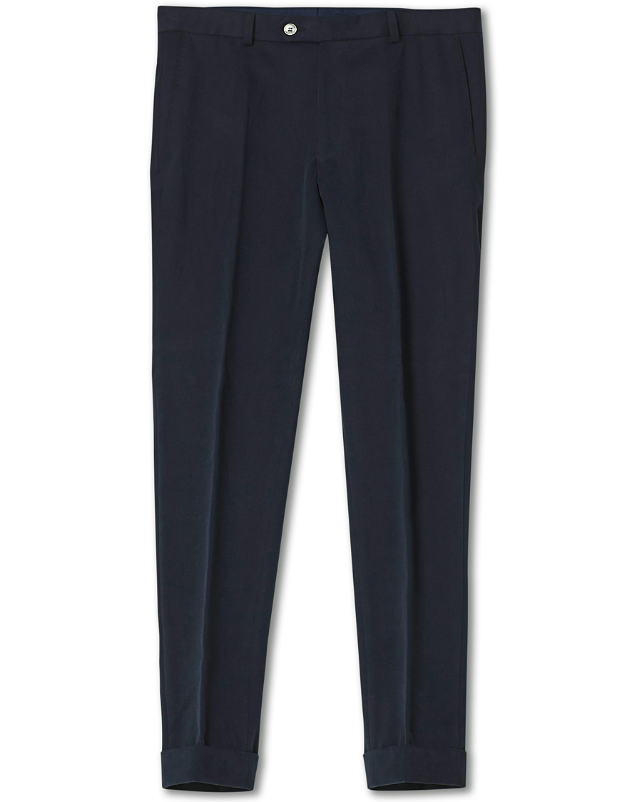 Herr | Byxor | Oscar Jacobson | Denz Turn Up Chinos Navy