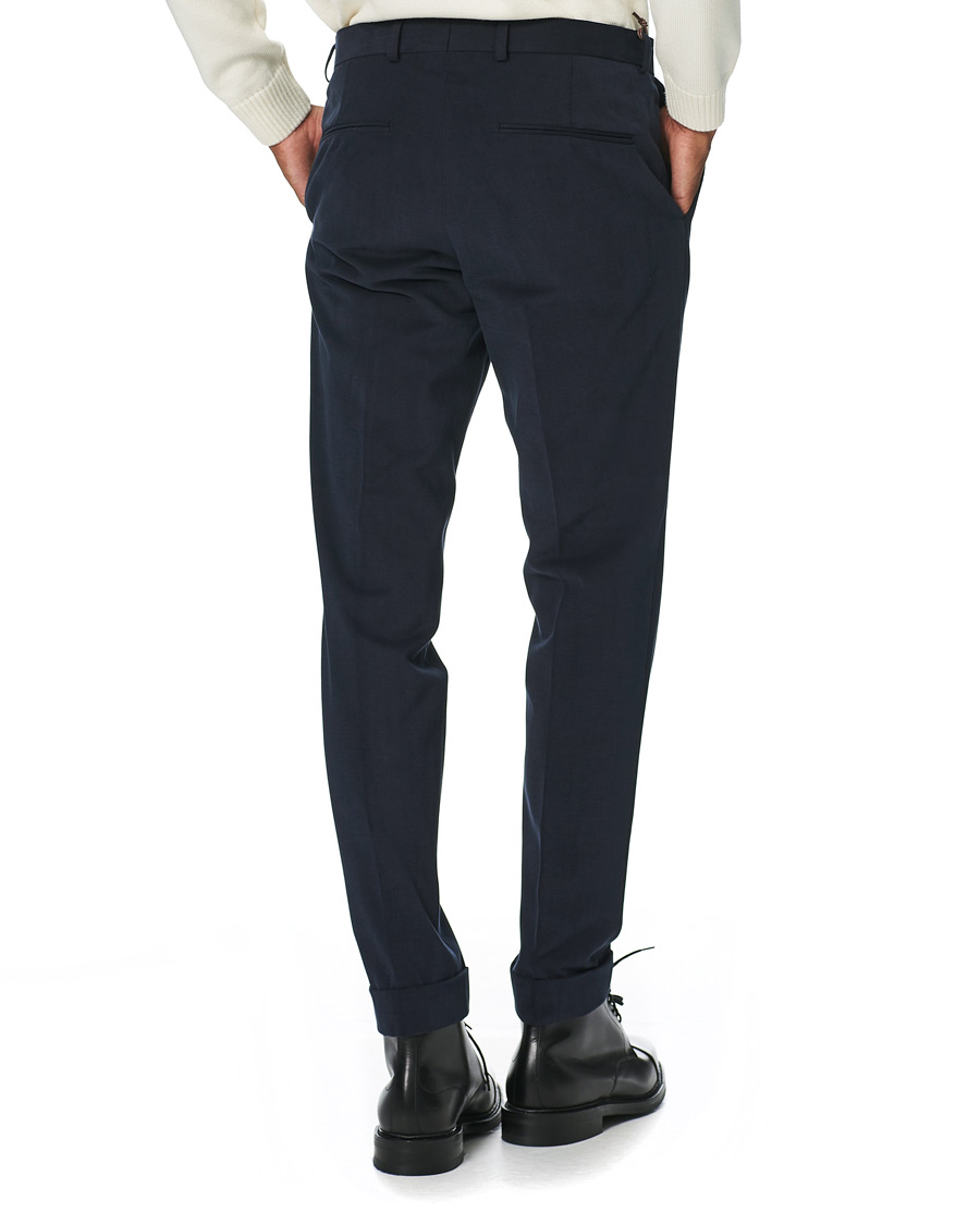 Herr | Byxor | Oscar Jacobson | Denz Turn Up Chinos Navy