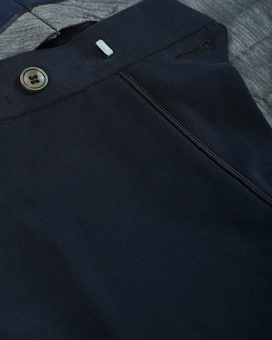 Herr | Byxor | Oscar Jacobson | Denz Turn Up Chinos Navy
