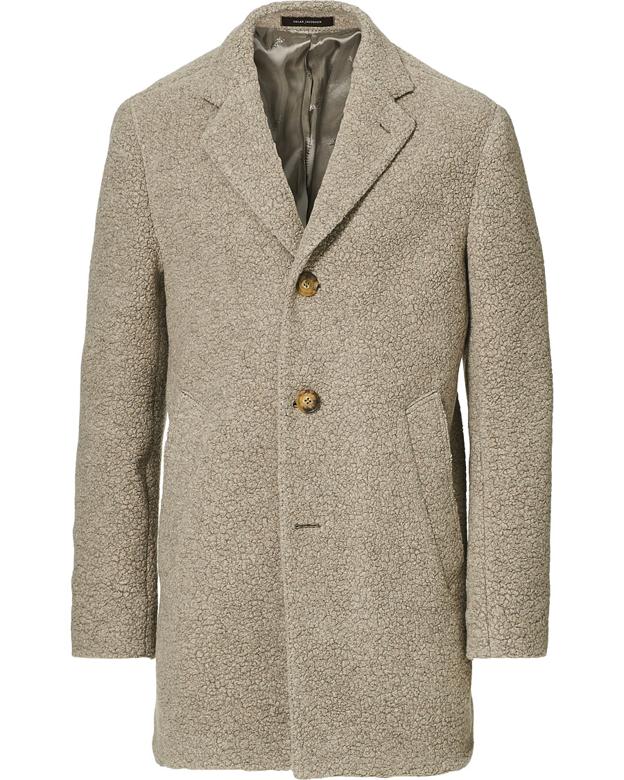 Herr | Jackor | Oscar Jacobson | Storvik Wool Terry Coat Creme