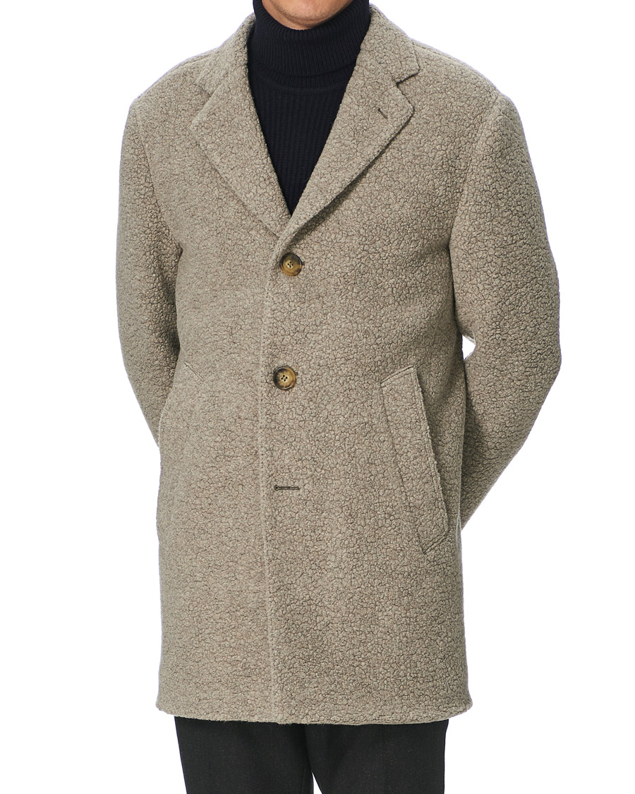 Herr | Jackor | Oscar Jacobson | Storvik Wool Terry Coat Creme